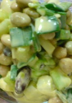 ネギとお豆のサラダ-レシピのメイン写真