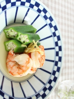 エビとオクラの葛煮♪-レシピのメイン写真