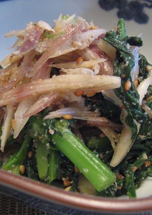 春菊とみょうがの和え物-レシピのメイン写真