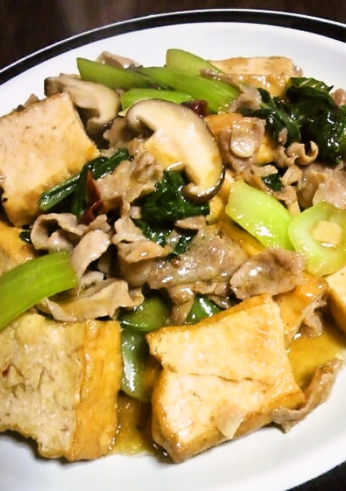 厚揚げと青梗菜のうま煮【日常的中華メシ】-レシピのメイン写真