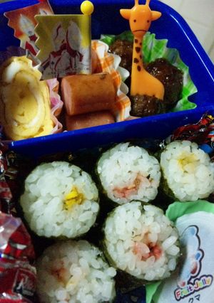 お手軽♪細巻きなおにぎり☆お弁当に！-レシピのメイン写真
