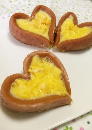 キャラ弁♡ハートのウインナーエッグ♡-レシピのメイン写真