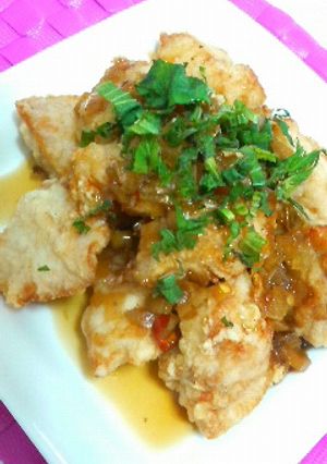 青じそドレッシングでユーリンチー風-レシピのメイン写真