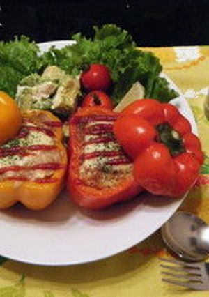 パプリカの肉詰め-レシピのメイン写真