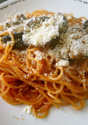 ケチャップで簡単おいしいナスのパスタ-レシピのメイン写真
