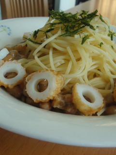 冷たい納豆&ちくわのスパゲッティ-レシピのメイン写真