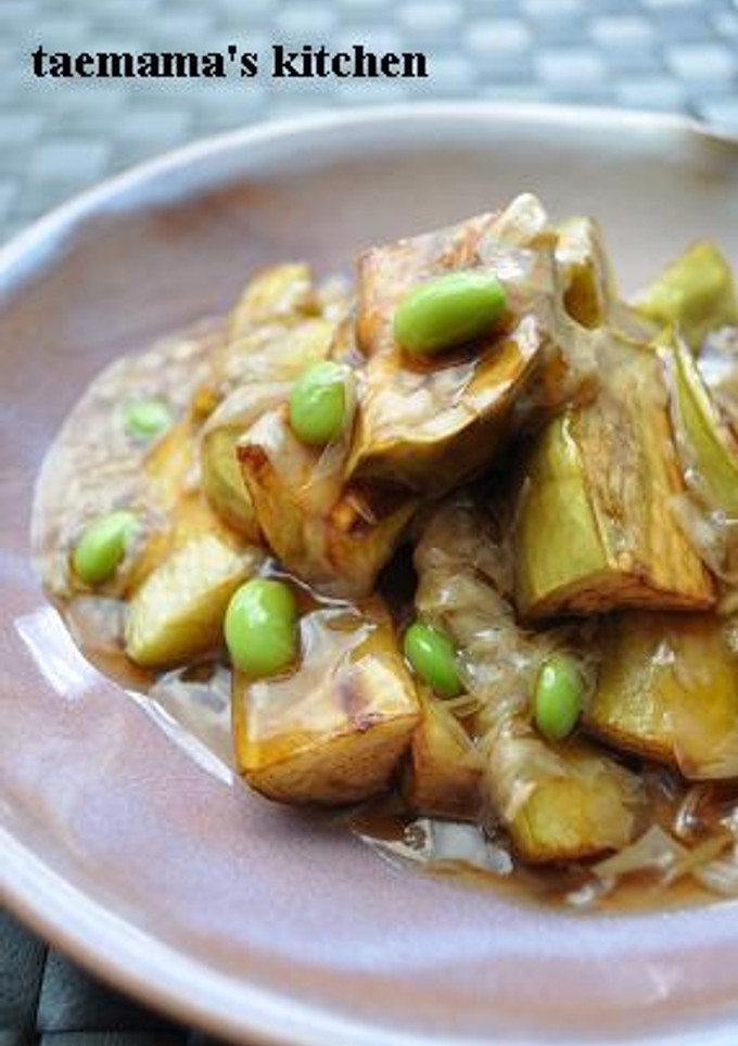 揚げ茄子の湯葉餡かけ-レシピのメイン写真