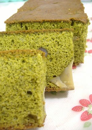 栗と黒豆の抹茶カステラ-レシピのメイン写真