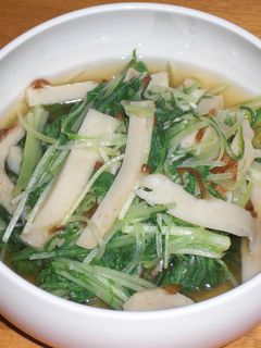 ちくわで出しいらず☆水菜の煮びたし-レシピのメイン写真