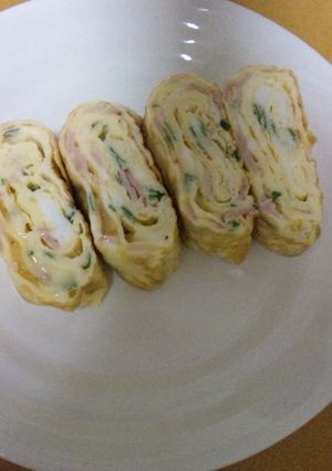 お弁当にベーコン&バジル卵焼き！-レシピのメイン写真