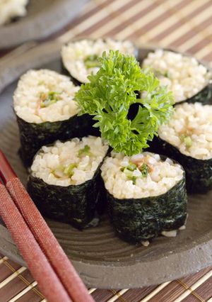 アジアンテイスト♥　パクチーうめ巻：P-レシピのメイン写真