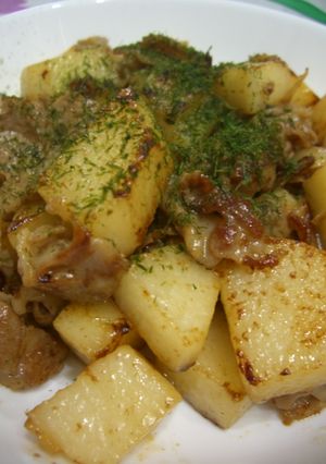 長芋と豚肉のバター醤油♪-レシピのメイン写真