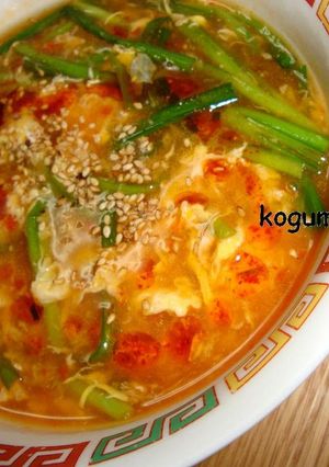 10分で!簡単辛~いうま~いにら卵スープ-レシピのメイン写真