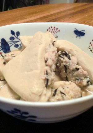 煮汁がジュワ〜高野豆腐のひき肉はさみ煮-レシピのメイン写真