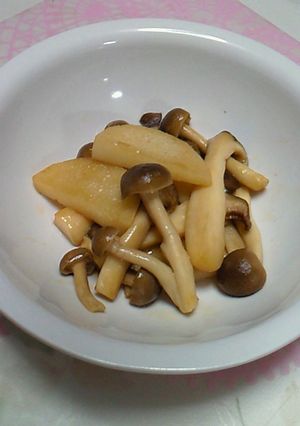 長いもとキノコのポン酢炒め!-レシピのメイン写真