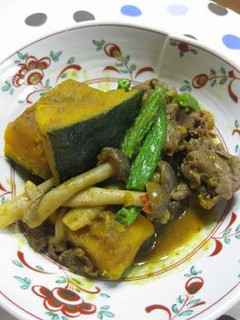 牛肉とかぼちゃの甘辛煮-レシピのメイン写真