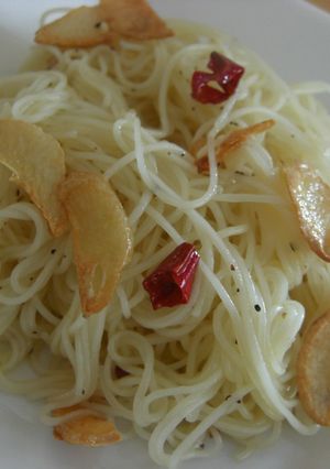 ５分で簡単☆そうめんでペペロンチーノ-レシピのメイン写真