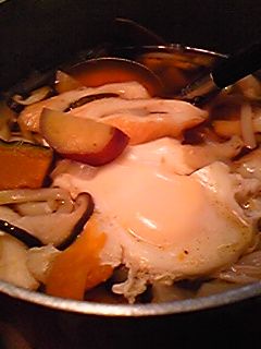 秋の激ウマお手軽鍋焼きうどん風-レシピのメイン写真