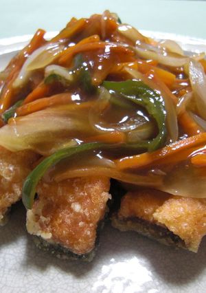 秋鮭の野菜たっぷり青じそドレあんかけ-レシピのメイン写真