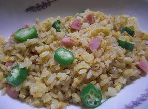 味付けは青じそドレ！ さっぱりオクラ炒飯-レシピのメイン写真