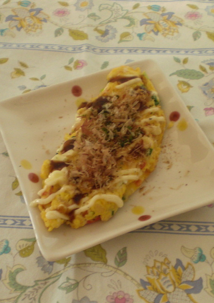 お好み焼き風オムレツ-レシピのメイン写真