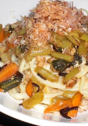 野沢菜no焼きうどん☆-レシピのメイン写真