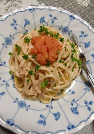 たらこスパゲティー～水切りヨーグルトで-レシピのメイン写真