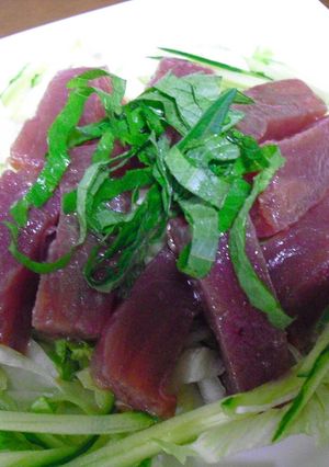 青じそドレッシングづけマグロ-レシピのメイン写真