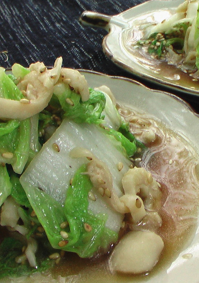 鶏皮と白菜の温かいおひたし☆青じそ風味-レシピのメイン写真