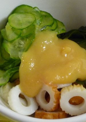 ちくわときゅうりの辛子酢味噌和え-レシピのメイン写真