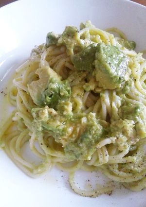 簡単♪濃厚❤アボカドの冷製パスタ①-レシピのメイン写真
