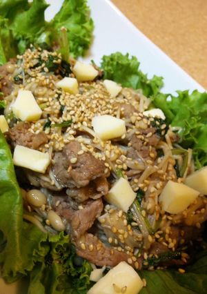 牛肉のきのこあんかけ風-レシピのメイン写真