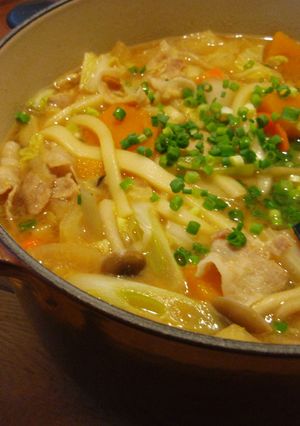かぼちゃと豚バラのあったか煮込みうどん。-レシピのメイン写真