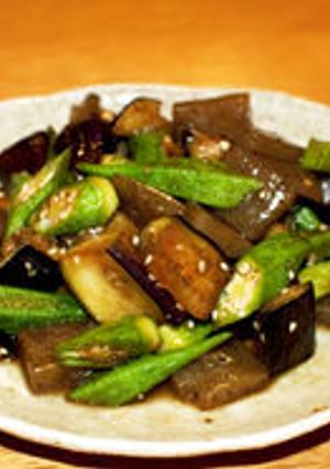 茄子とオクラの炒め物-レシピのメイン写真
