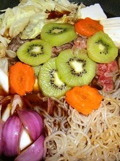 キーウイ入りすき焼き~並牛が高級牛に変身-レシピのメイン写真