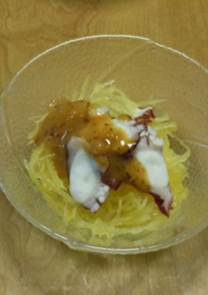 そうめん南瓜とタコのからし酢味噌和え-レシピのメイン写真