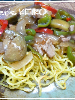 【農家のレシピ】ナスのあんかけ焼きそば-レシピのメイン写真