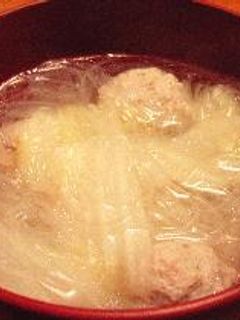 鳥肉団子と春雨のスープ-レシピのメイン写真