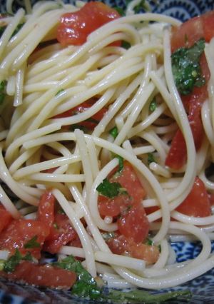 トマト冷製パスタのノンオイル青じそかけ-レシピのメイン写真