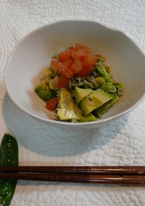 ３分で♪　アボカドとしらすの青じそ風味-レシピのメイン写真
