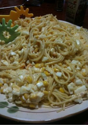 半熟タマゴのタルタルソースパスタ-レシピのメイン写真