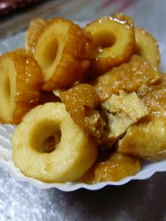 お弁当に!ちくわと油揚げの煮物-レシピのメイン写真