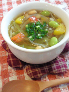 ★野菜とお豆と押し麦の食べるスープ★-レシピのメイン写真