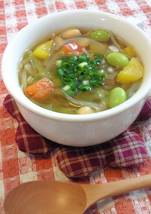 ★野菜とお豆と押し麦の食べるスープ★-レシピのメイン写真