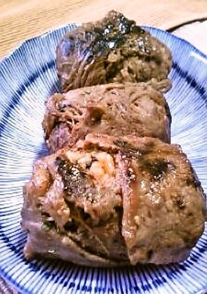 焼肉のタレで肉巻きおむすび-レシピのメイン写真