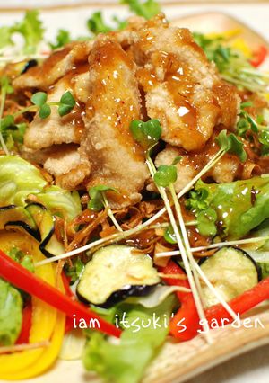チキンと揚げ野菜のこく仕立てご馳走サラダ-レシピのメイン写真