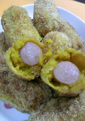 かぼちゃコロッケ～中からウインナー！-レシピのメイン写真