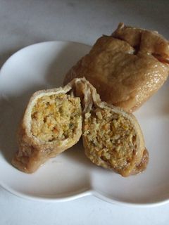 よ〜く味の染みた・油揚げの袋煮!-レシピのメイン写真