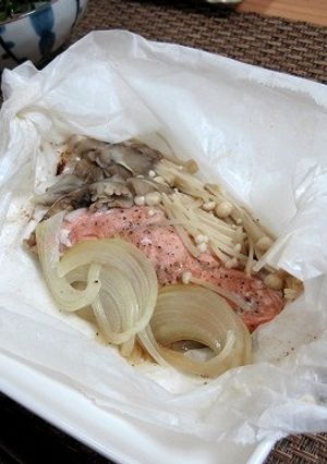 ♡秋鮭ときのこの紙包み焼き♡-レシピのメイン写真