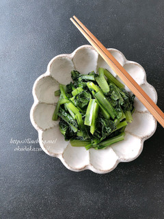 めちゃ旨!小松菜のにんにく塩風味炒め-レシピのメイン写真